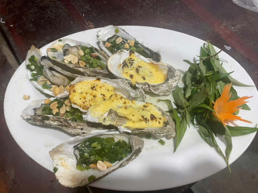 Hàu nướng phô mai mỡ hành
